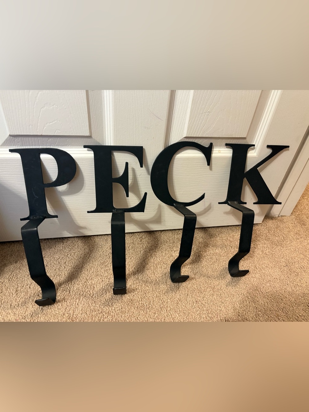 Black Metal Wall Letter Hook - Home Wall Decor
